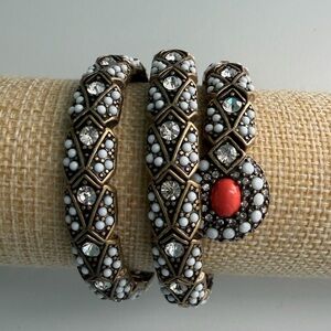 Vintage Style Beaded Coil Snake Wrap Bracelet